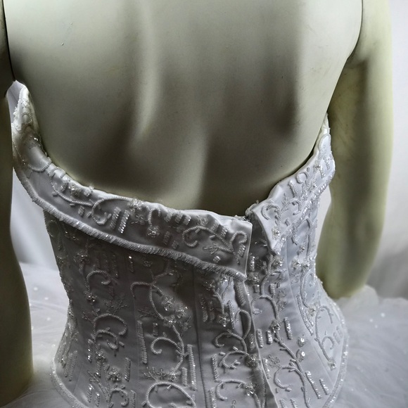 Michael Angelo wedding dress gown size 10 White! - Picture 3 of 8